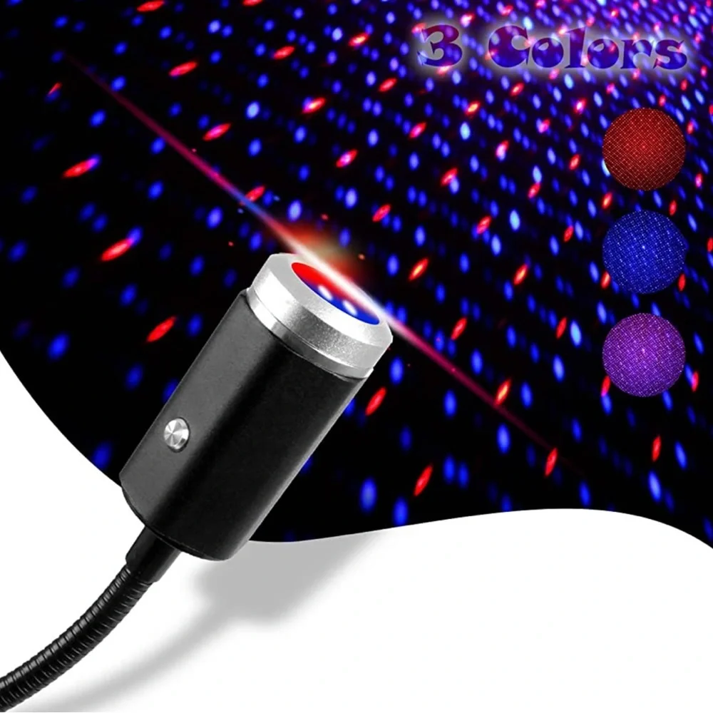 2-Pack USB Star Night Light Projector